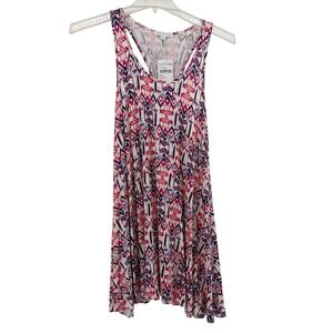 NWT Socialite Women's Small Racerback Tank Dress Multicolor Geometric Print